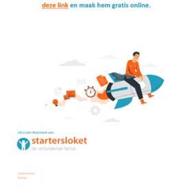 Voorbeeld Ondernemingsplan Aangeboden Door Stichting Startersloket